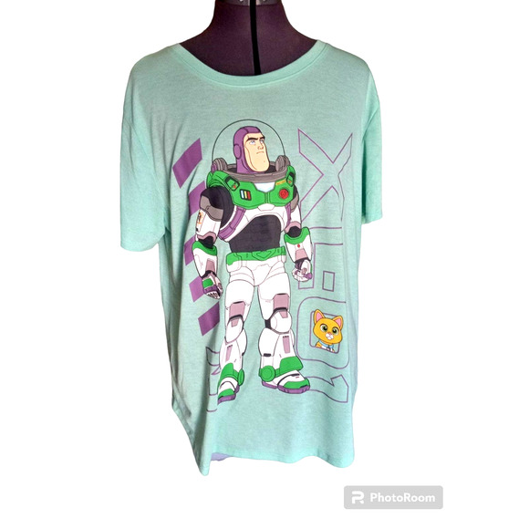 Disney Tops - Disney Pixar woman's junior light-year light green tee shirt, 3XL